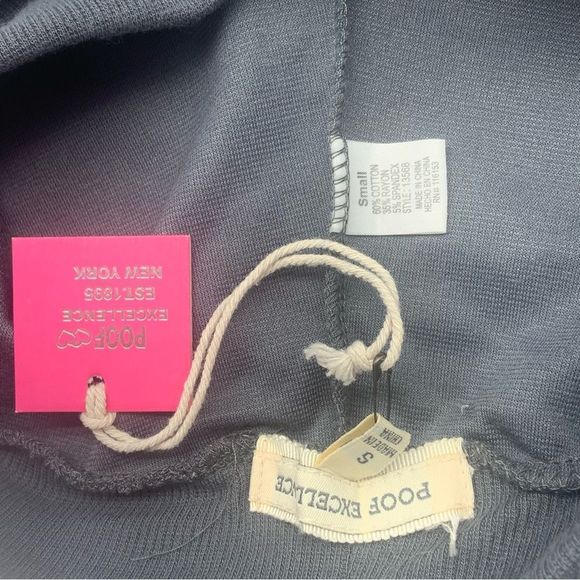 POOF EXCELLENCE LEGGINGS GRAY & SILVER WITH SOFT GRAY TRIM & WAIST | NWT | SMALL - Picture 5 of 10